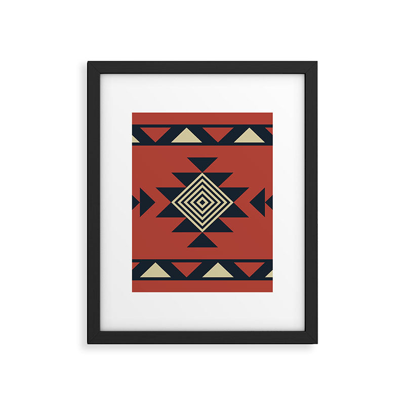 Aztec pattern Framed Art Print Gallery Image 6