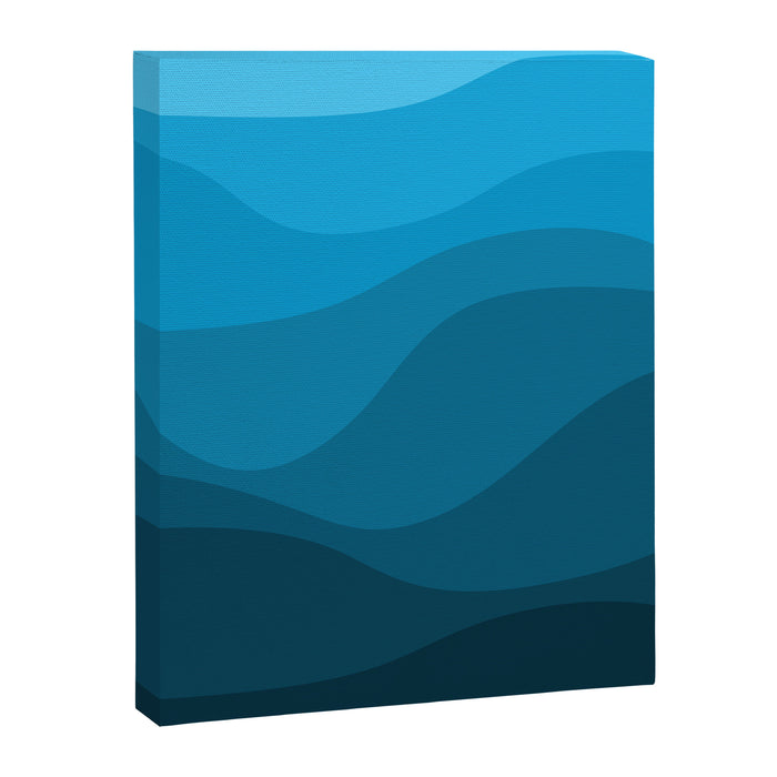 Blue wavy ocean Canvas Print Gallery Image 1
