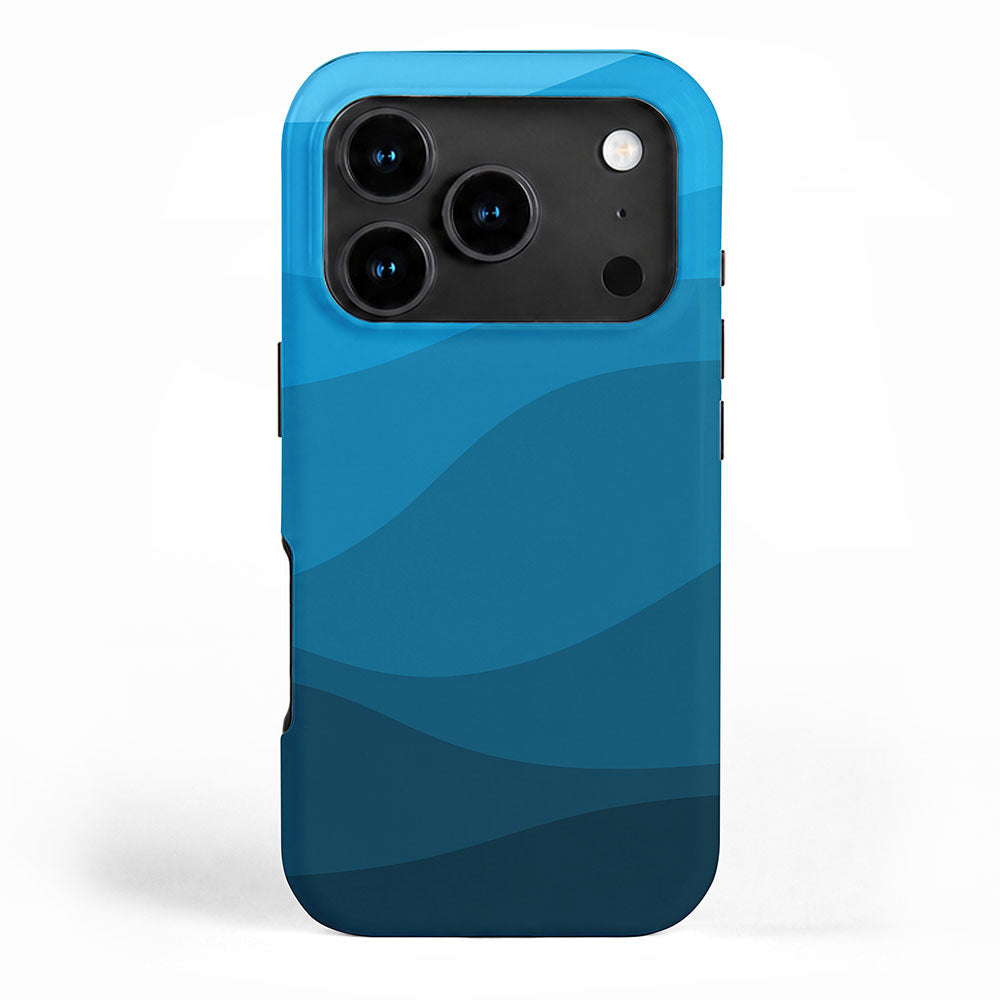 Blue wavy ocean iPhone Case Gallery Image 1