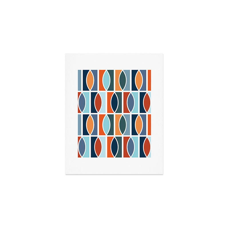 Colorful Mid Century design Art Print Gallery Image 1