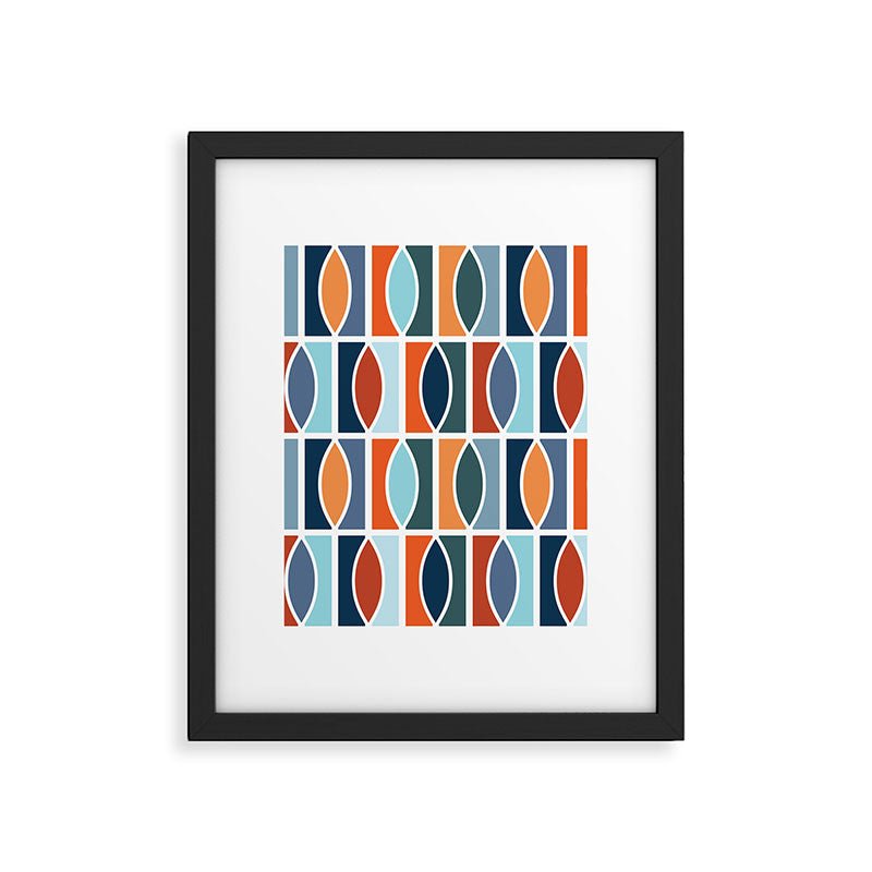 Colorful Mid Century design Framed Art Print Gallery Image 6