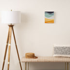 Colorful summery retro style waves Canvas Print Gallery Image 2