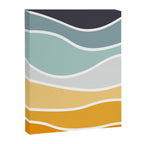 Colorful summery retro style waves Canvas Print Gallery Image 8