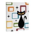 Mid Century black cat Canvas Print Gallery Image 8