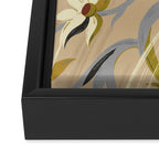  a girl in a blanket with a cup Framed Canvas Print Gallery Image 3