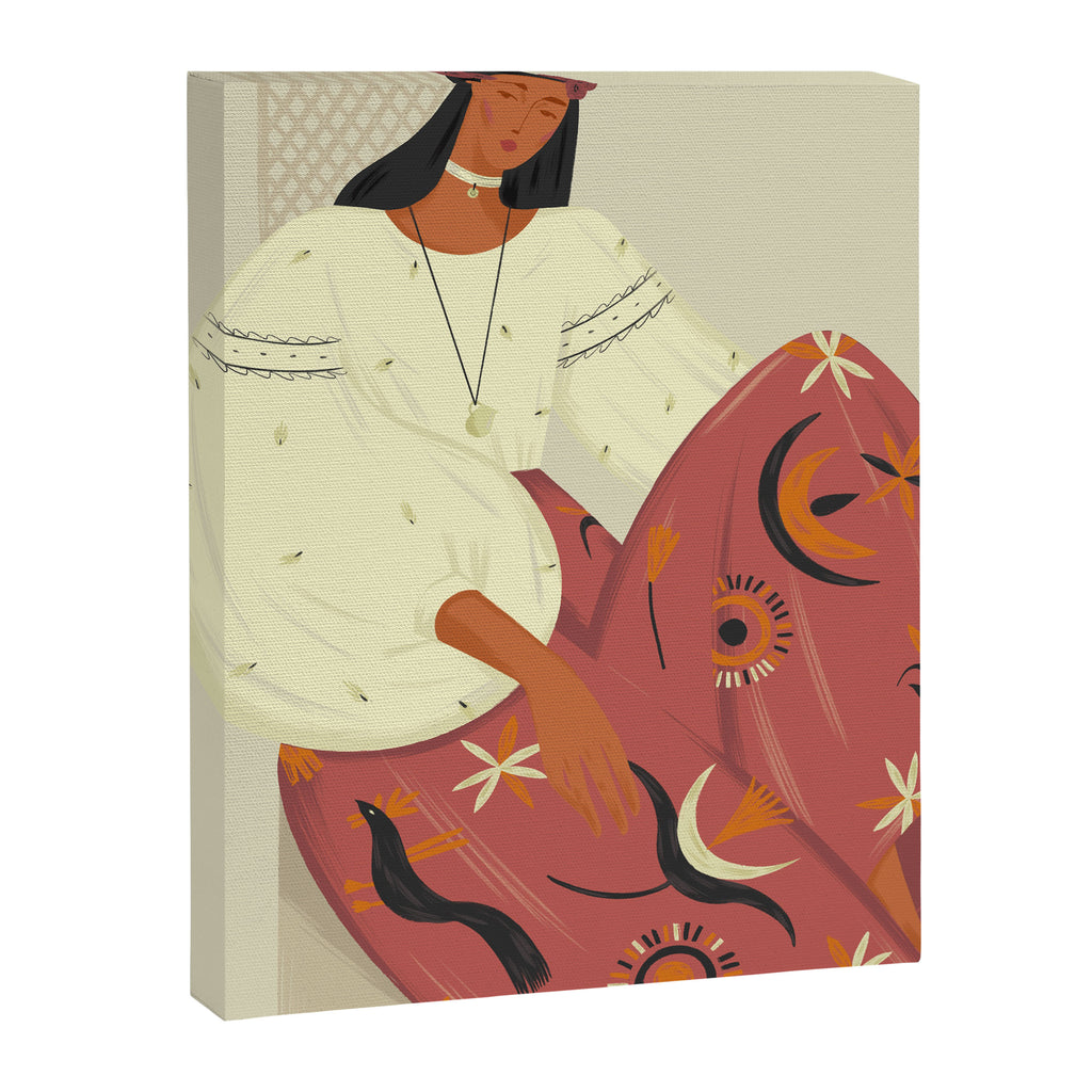 a girl in a national costume Canvas Print Gallery Image 6