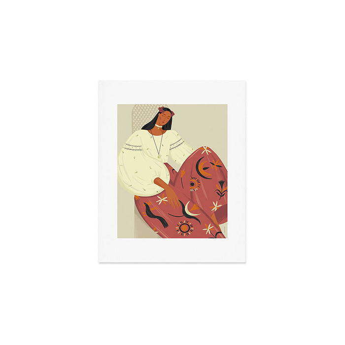 a girl in a national costume Art Print Gallery Image 1