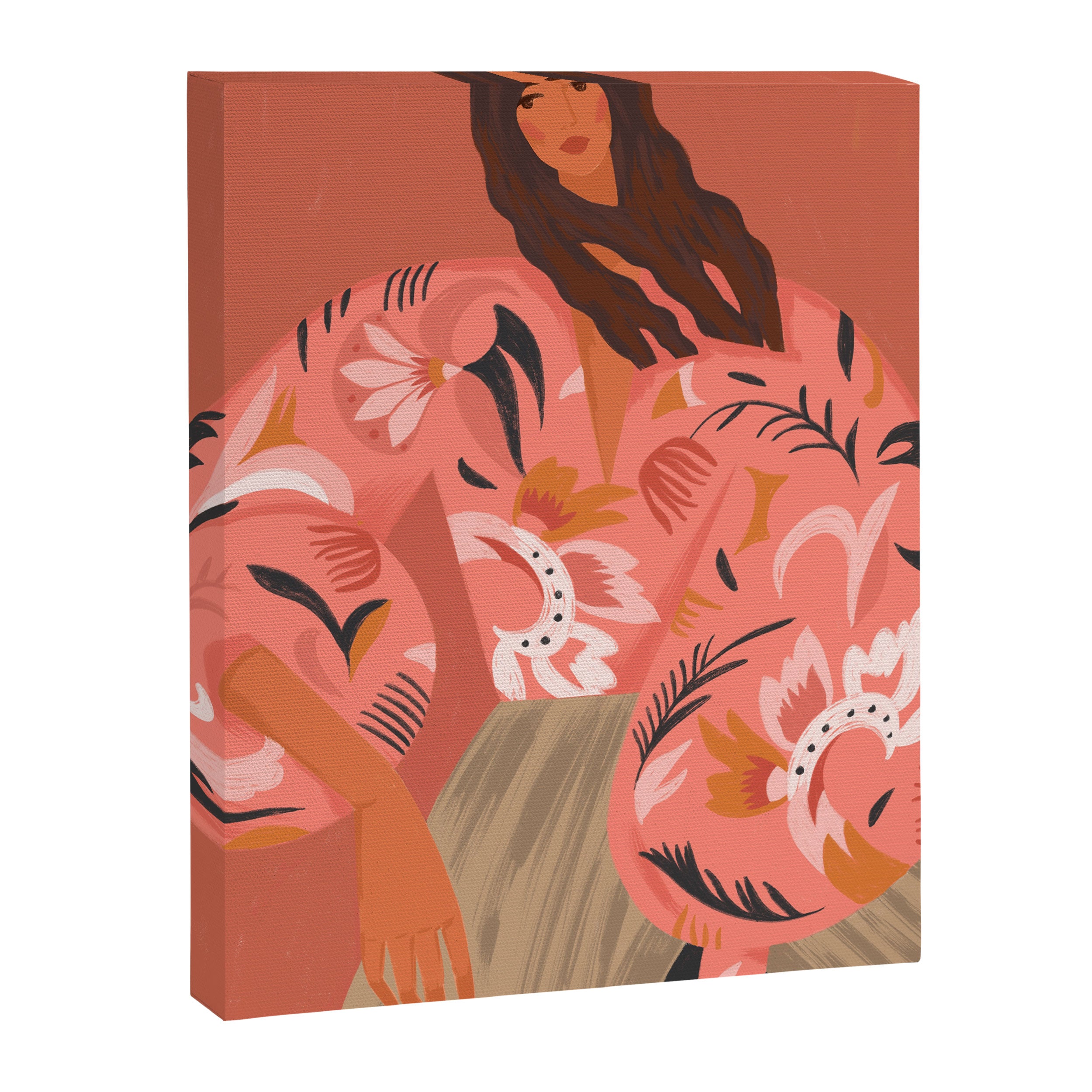 a girl in an embroidered shirt Canvas Print Gallery Image 6