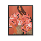 a girl in an embroidered shirt Framed Canvas Print Gallery Image 6