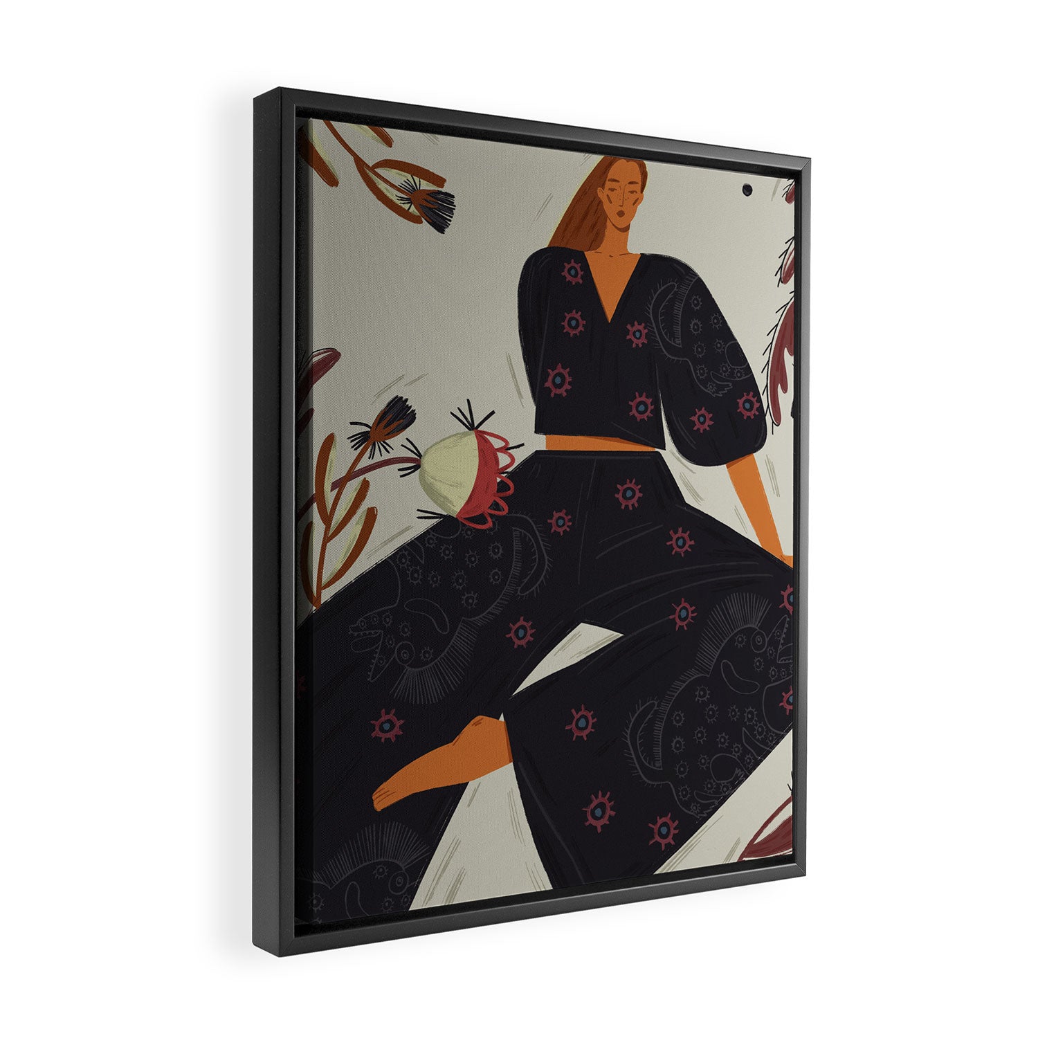 a girl in armor  Framed Canvas Print Gallery Image 2