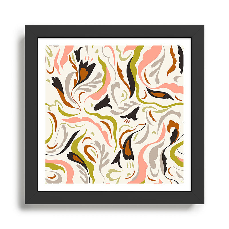 abstract decorative floral bright pattern Framed Art Print Gallery Image 1