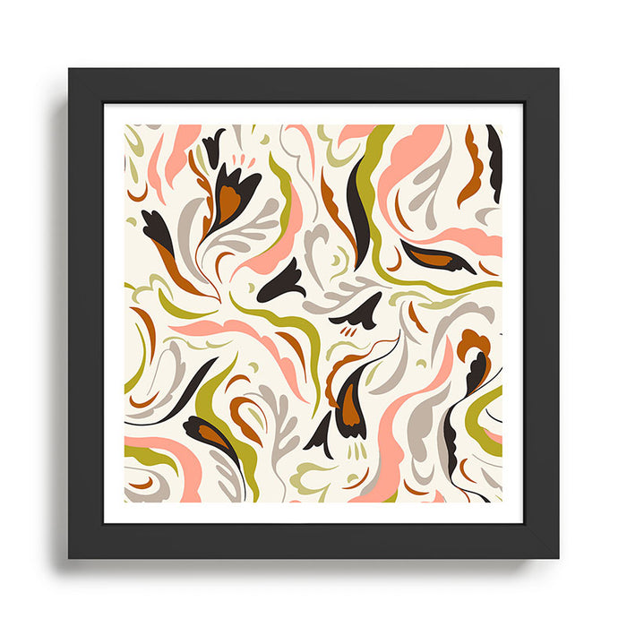 abstract decorative floral bright pattern Framed Art Print Gallery Image 1