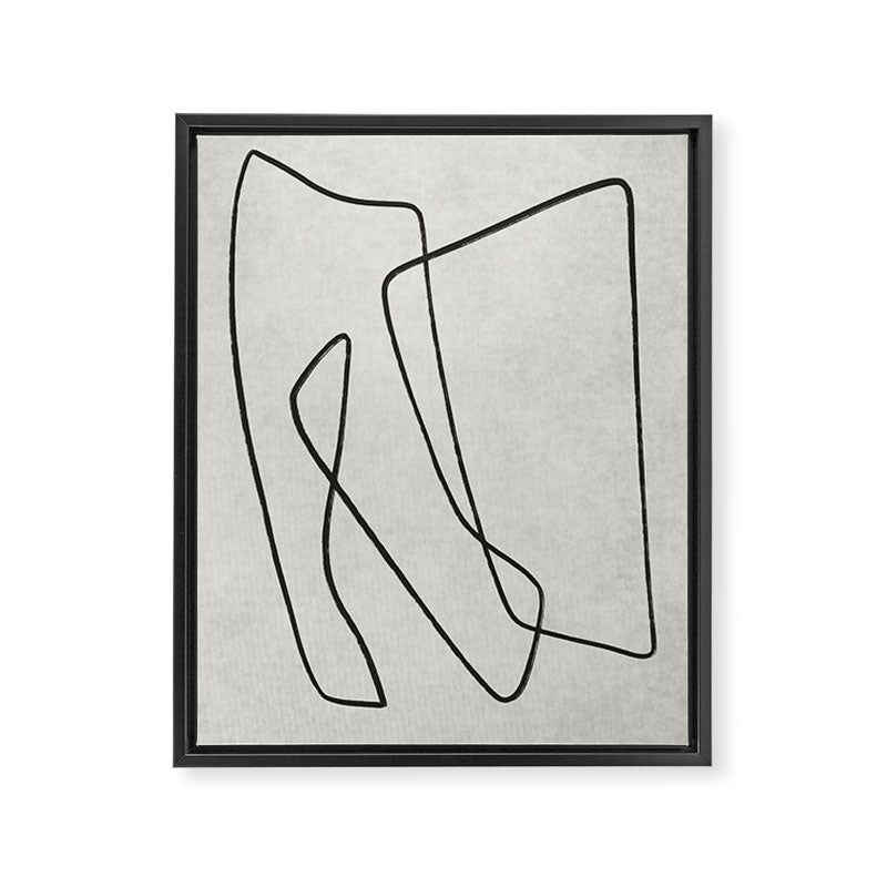 abstract graphic line intertwining Framed Canvas Print Gallery Image 6
