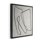 abstract graphic line intertwining Framed Canvas Print Gallery Image 2