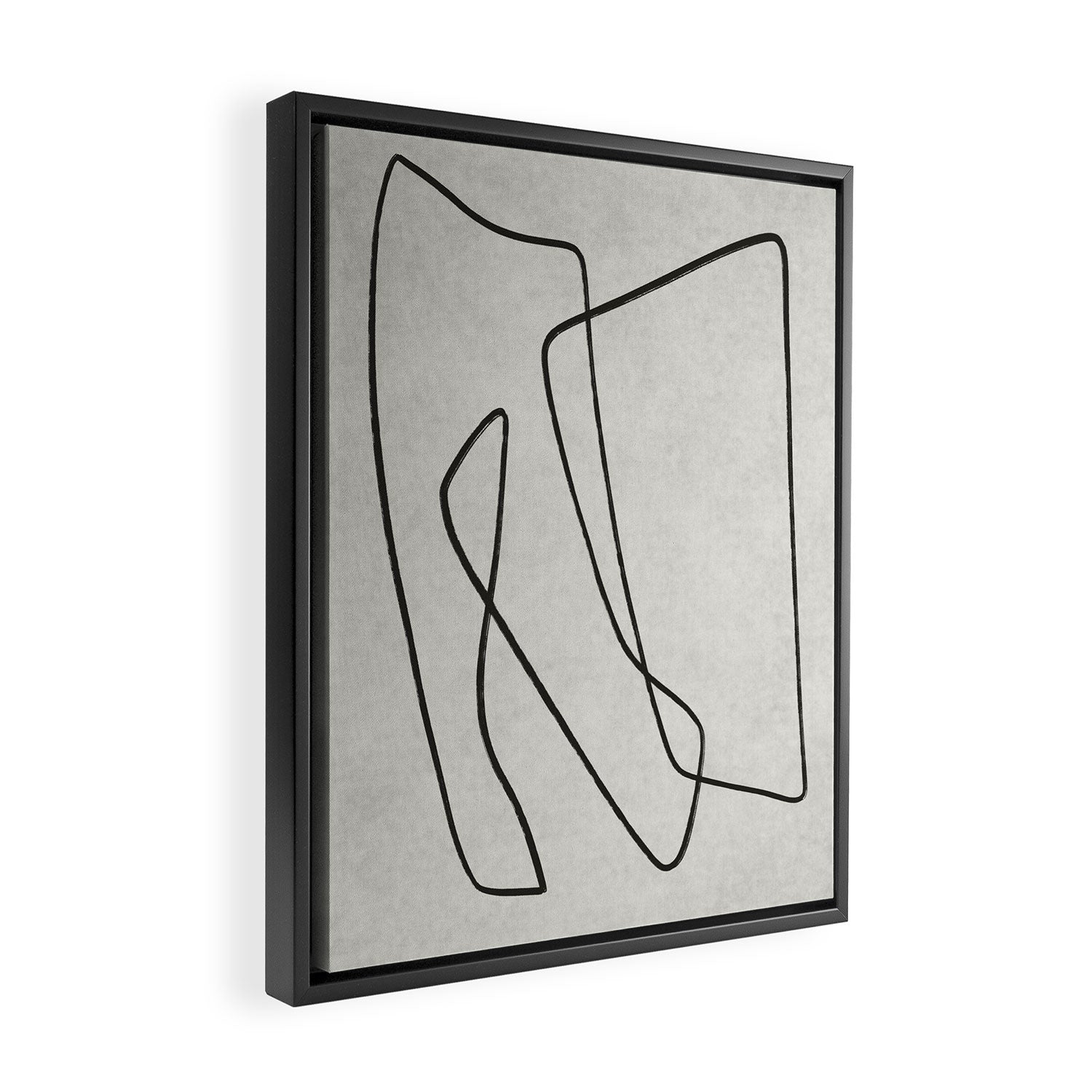 abstract graphic line intertwining Framed Canvas Print Gallery Image 2