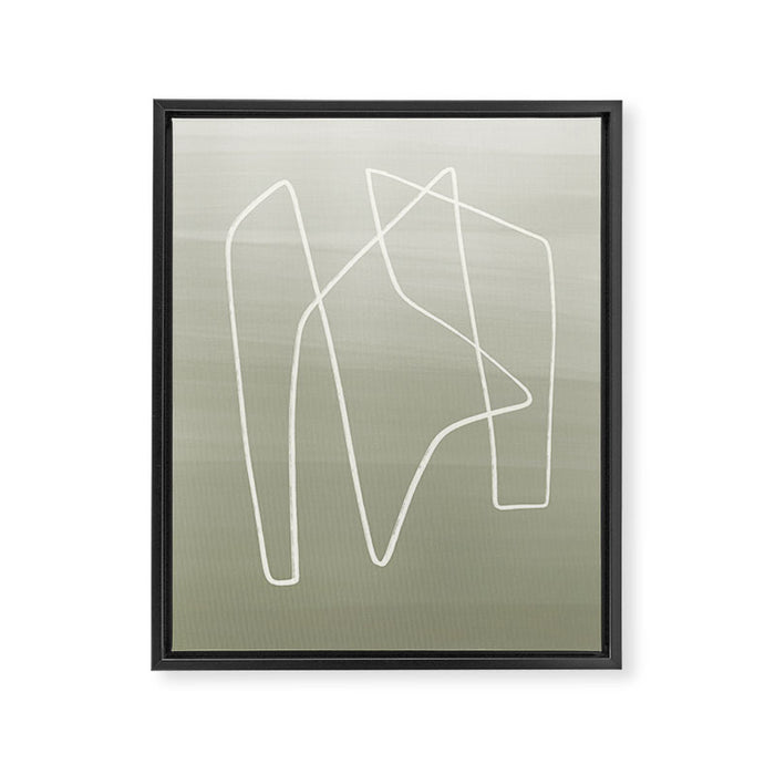 Abstract graphic line intertwining      Framed Canvas Print Gallery Image 1