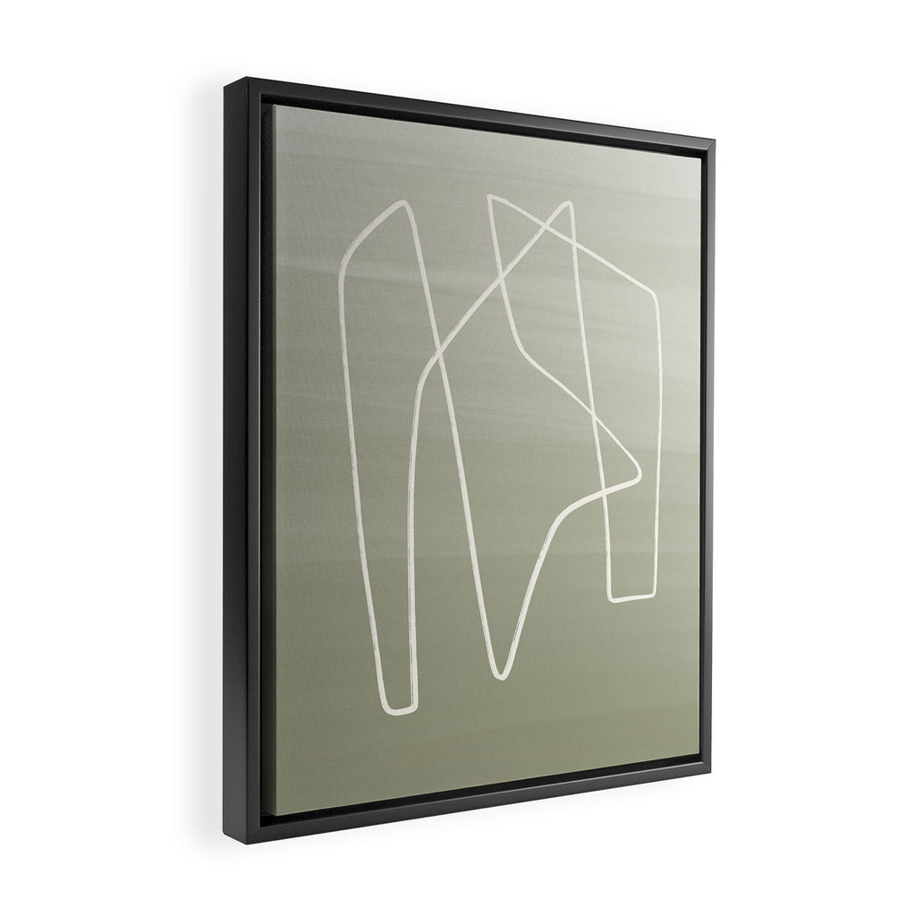 Abstract graphic line intertwining      Framed Canvas Print Gallery Image 2