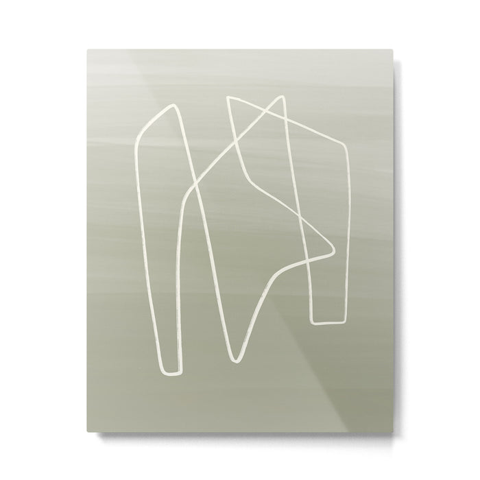 Abstract graphic line intertwining      Metal Print Gallery Image 1