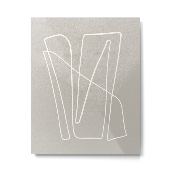 abstract graphic line intertwining Metal Print Gallery Image 1