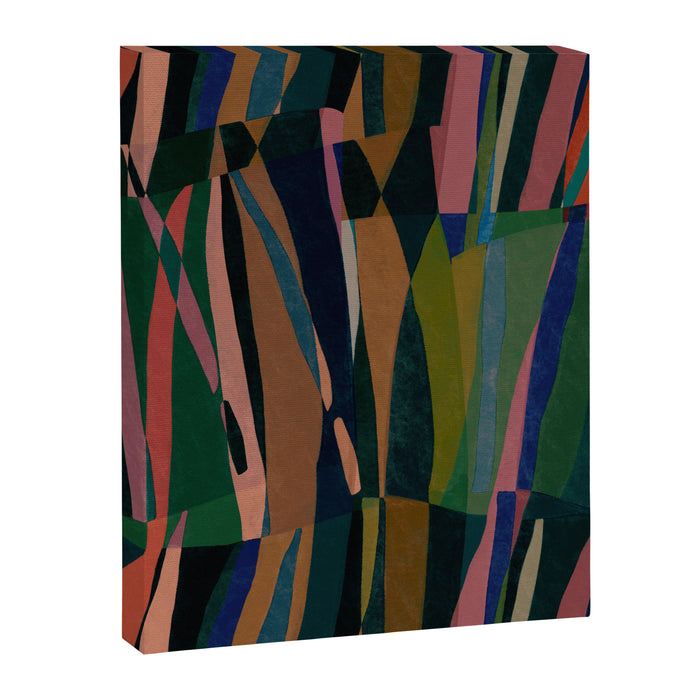 abstract striped multicolored background Canvas Print Gallery Image 1