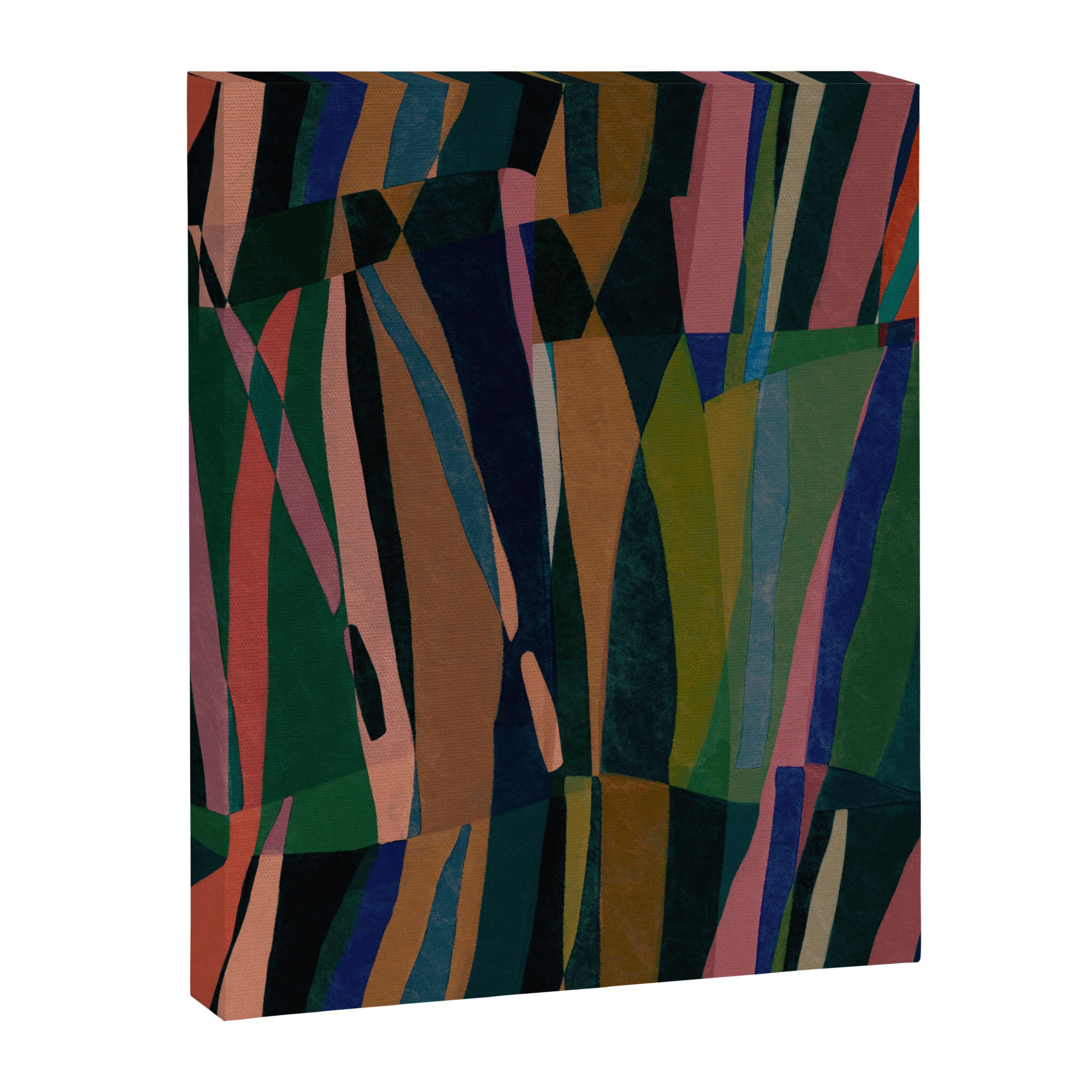 abstract striped multicolored background Canvas Print Gallery Image 6