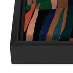 abstract striped multicolored background Framed Canvas Print Gallery Image 3