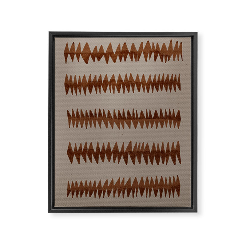 abstract striped rhombus zigzag background Framed Canvas Print Gallery Image 6
