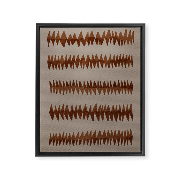 abstract striped rhombus zigzag background Framed Canvas Print Gallery Image 1