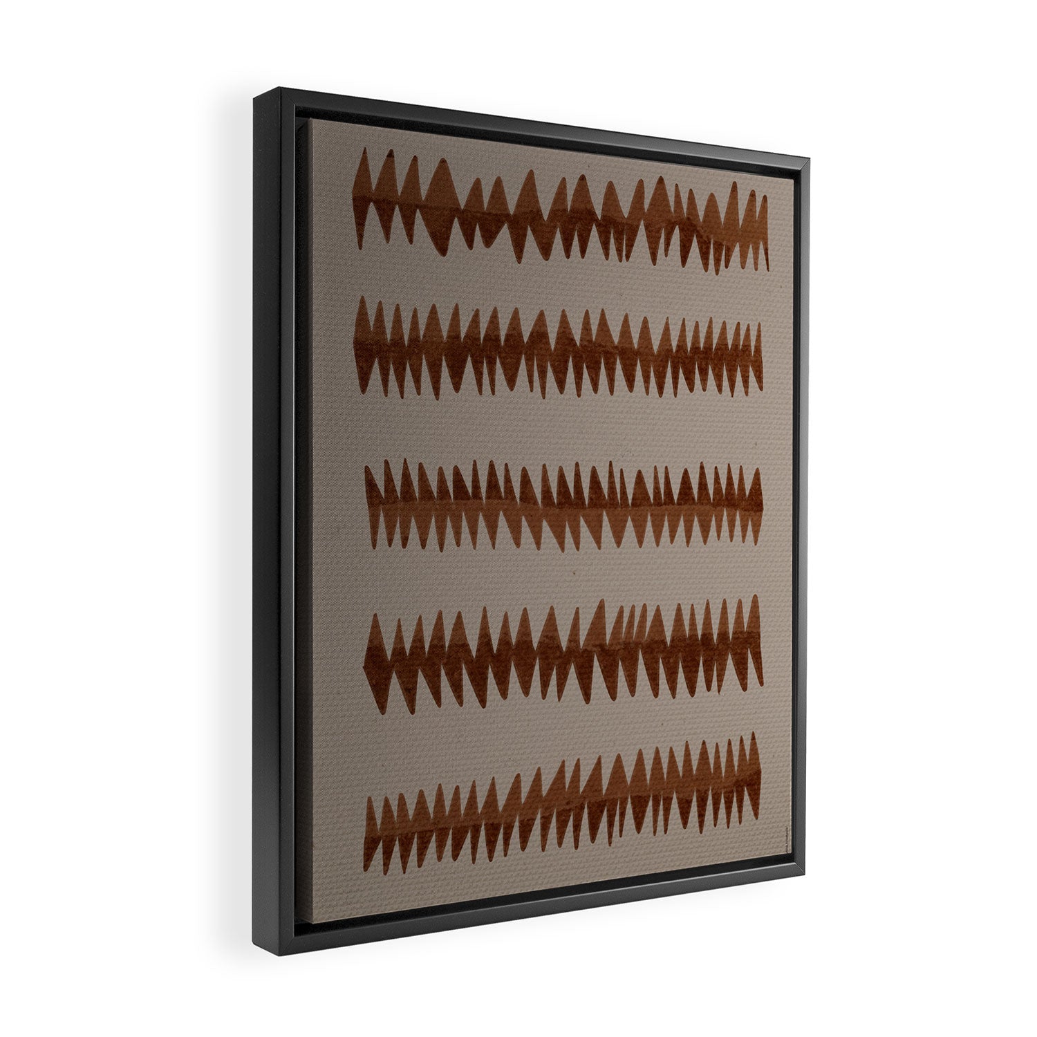 abstract striped rhombus zigzag background Framed Canvas Print Gallery Image 2