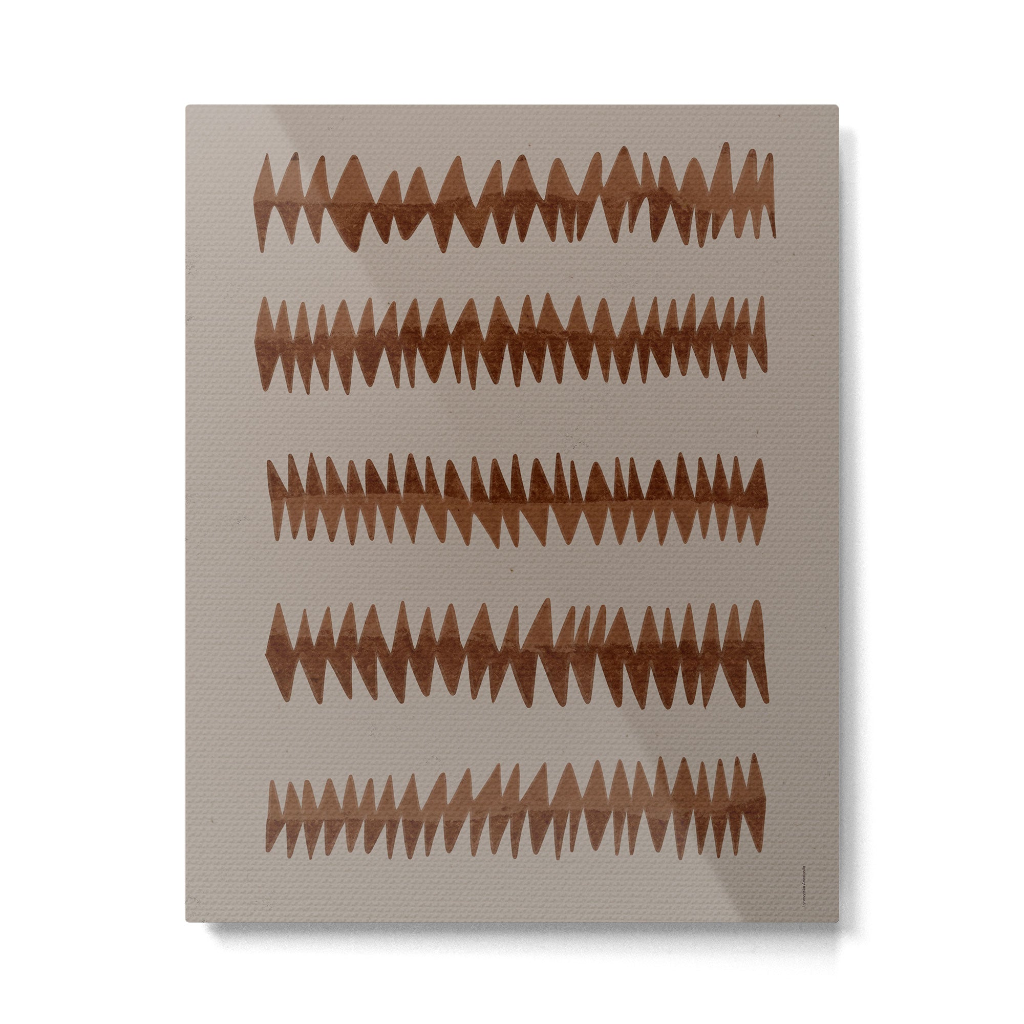 abstract striped rhombus zigzag background Metal Print Gallery Image 4