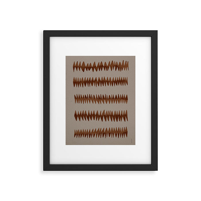 abstract striped rhombus zigzag background Framed Art Print Gallery Image 1