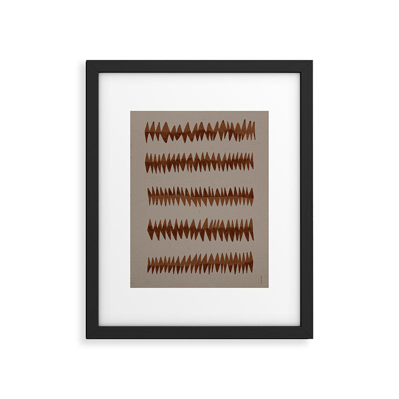 abstract striped rhombus zigzag background Framed Art Print Gallery Image 5