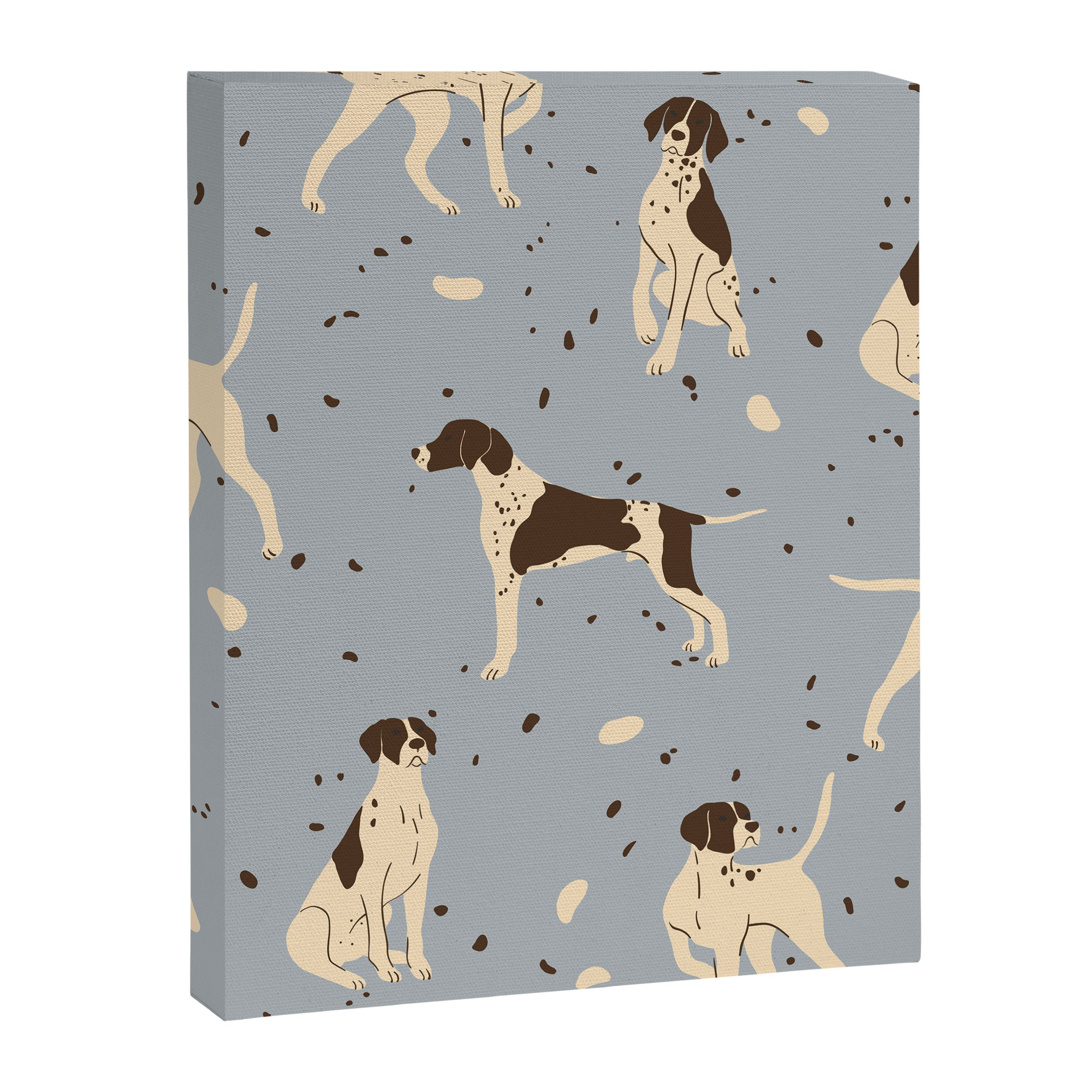 animalistic seamless pattern with hunting dogs Canvas Print Gallery Image 8