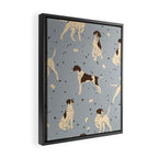 animalistic seamless pattern with hunting dogs Framed Canvas Print Gallery Image 2