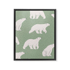 animalistic seamless pattern with polar bears Framed Canvas Print Gallery Image 8