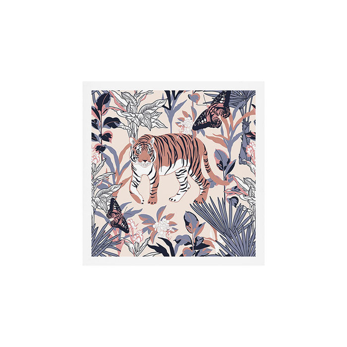 animalistic seamless pattern with tigers in the jungle Art Print Gallery Image 1