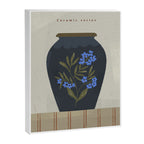 blue jug with floral ornament  Canvas Print Gallery Image 6