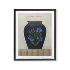 blue jug with floral ornament  Framed Canvas Print Gallery Image 6