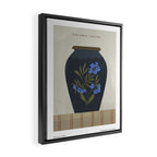 blue jug with floral ornament  Framed Canvas Print Gallery Image 2