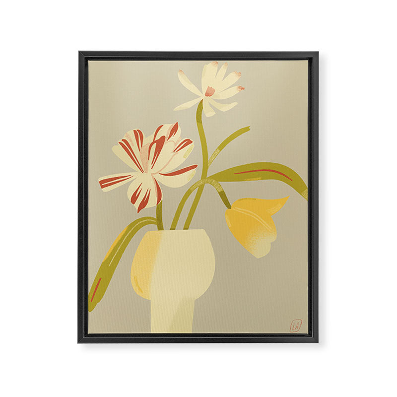 Bouquet of decorative flowers Framed Canvas Print Gallery Image 6