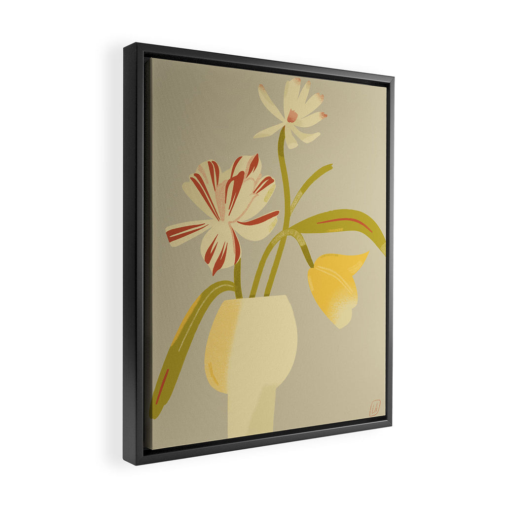 Bouquet of decorative flowers Framed Canvas Print Gallery Image 2