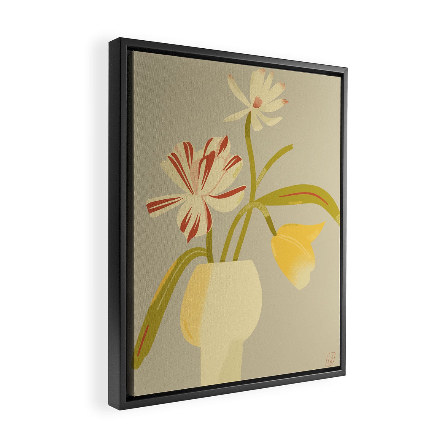 Bouquet of decorative flowers Framed Canvas Print Gallery Image 2
