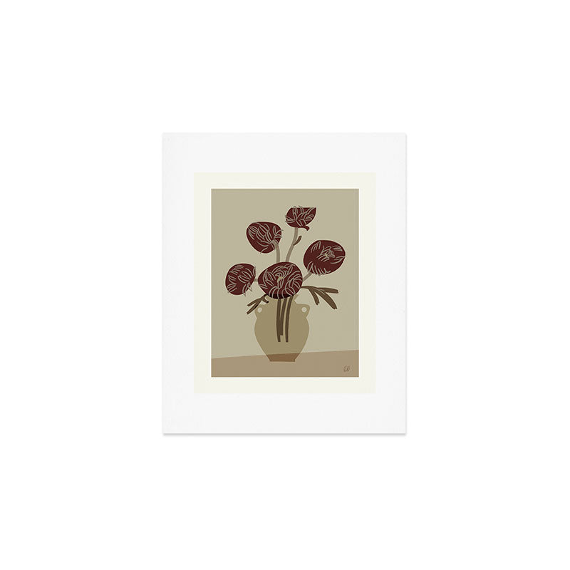  chrysanthemum flowers in a vase Art Print Gallery Image 1