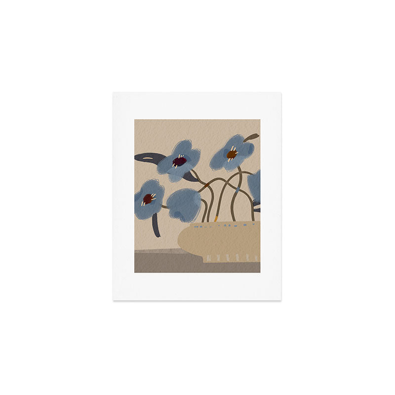 decorative flowers in a vase Art Print Gallery Image 1