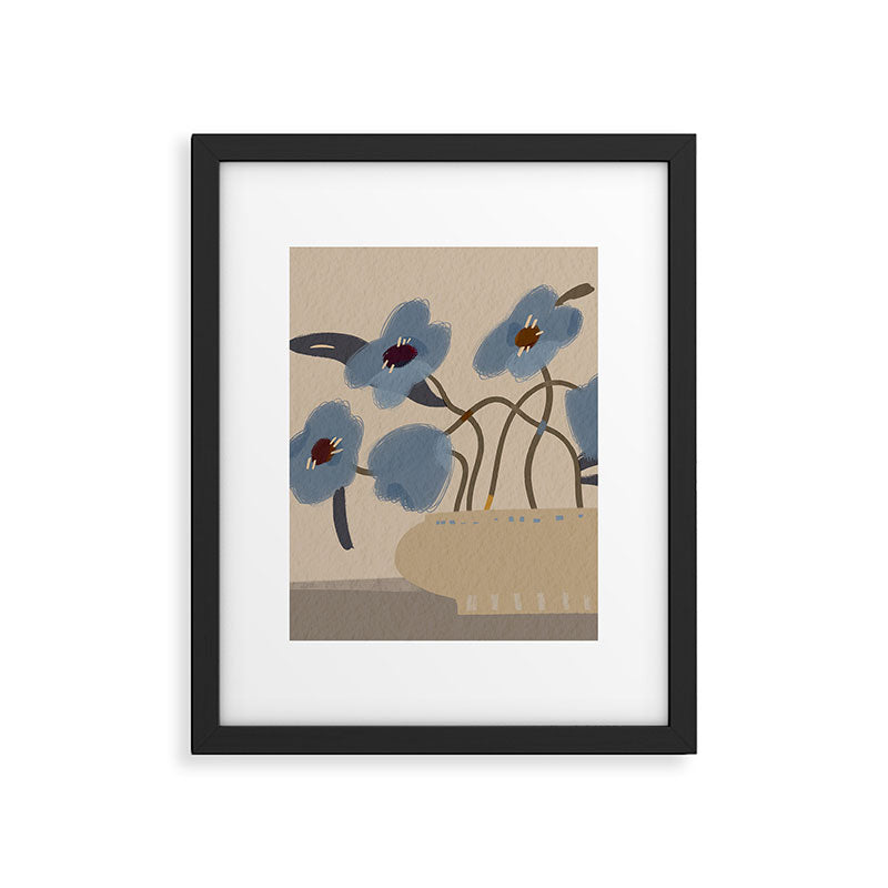 decorative flowers in a vase Framed Art Print Gallery Image 5