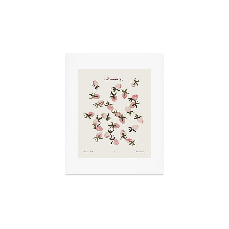 delicate strawberries Art Print Gallery Image 1