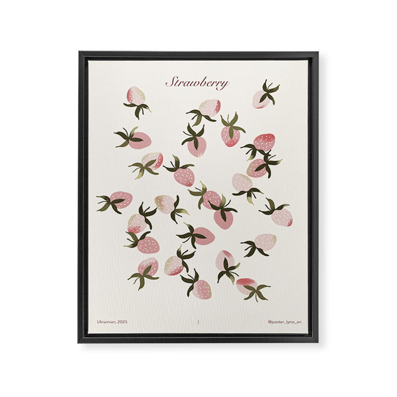 delicate strawberries Framed Canvas Print Gallery Image 6