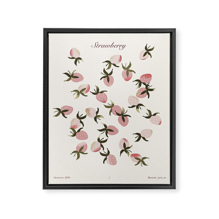 delicate strawberries Framed Canvas Print Gallery Image 1