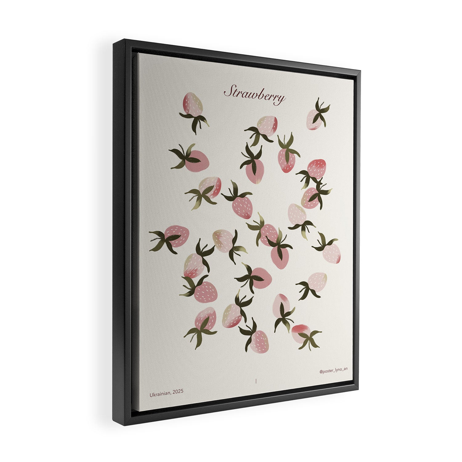 delicate strawberries Framed Canvas Print Gallery Image 2