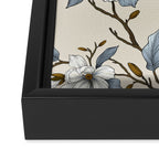 Elegant branch of white magnolia Framed Canvas Print Gallery Image 3
